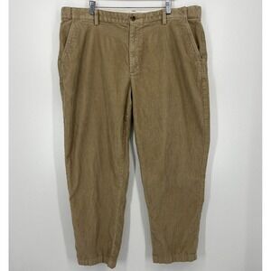 L.L. Bean Corduroy Pants Men's 42X32 Beige Comfort Waist Cotton Blend Straight